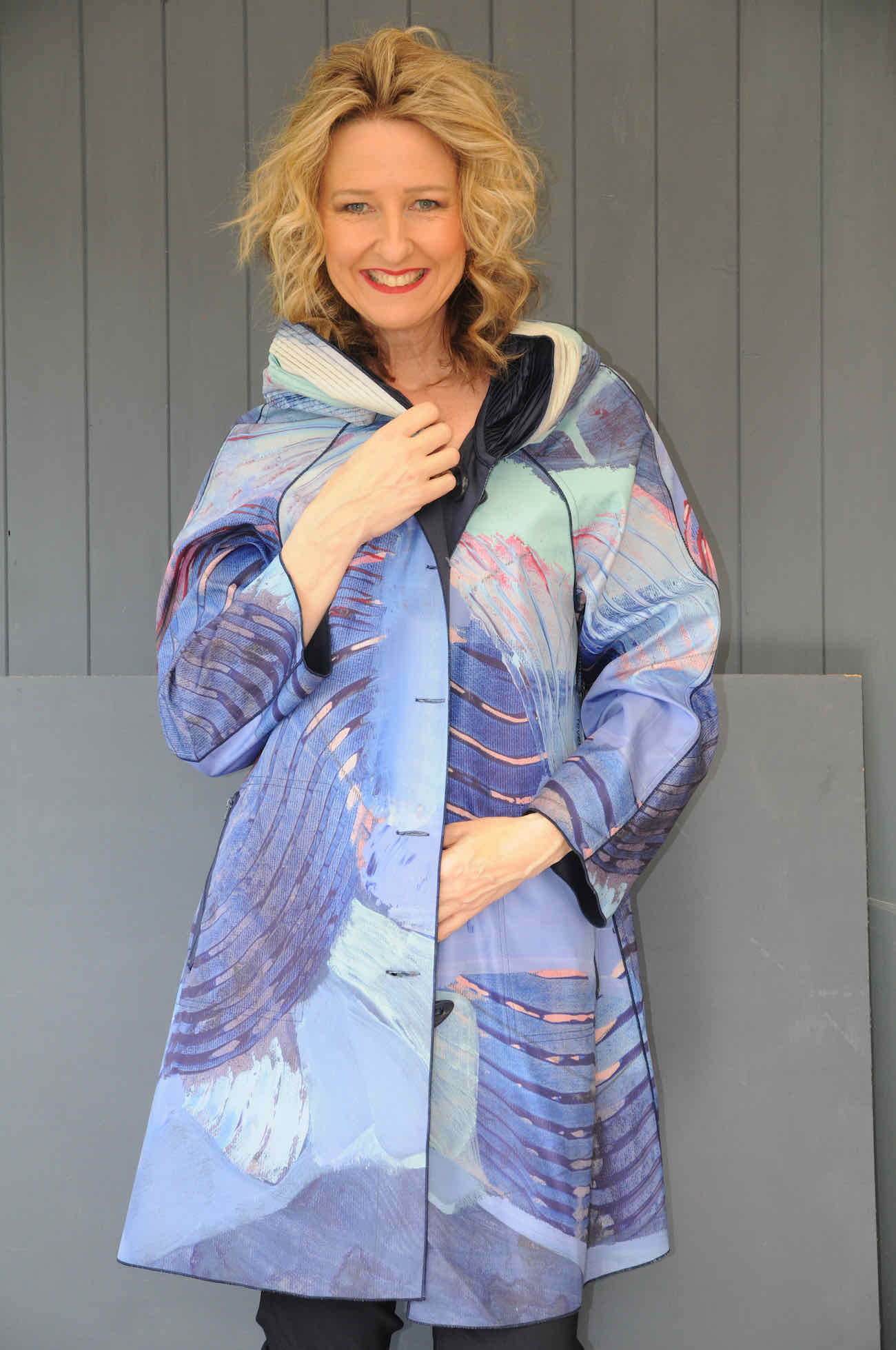 Claire Dejardines reversible coat.91453