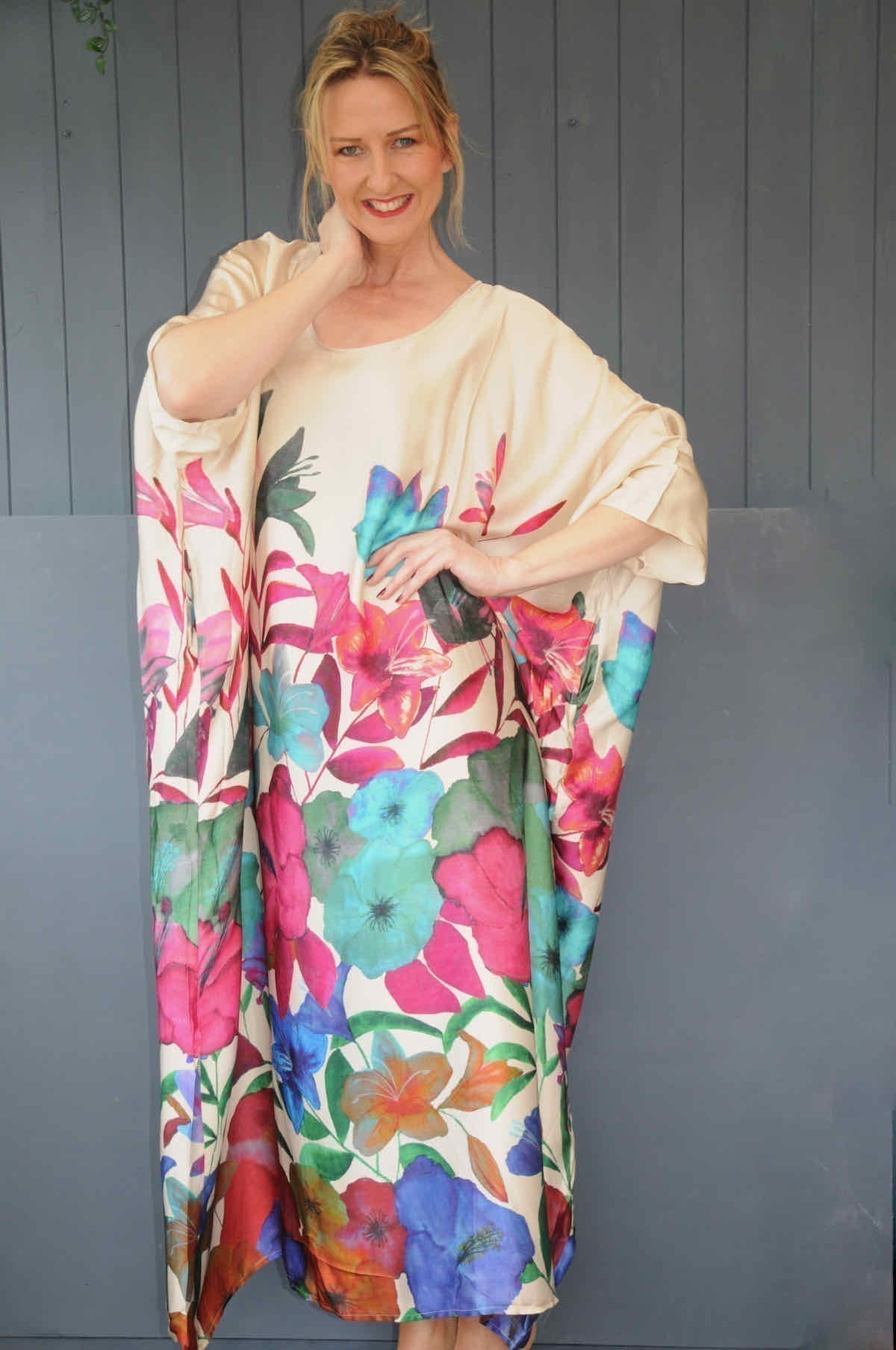 Thanny floral kaftan/dress.12-05C