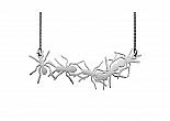 Lady Muck stainless steel ant necklace. krk406