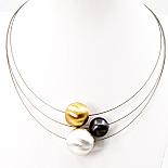 Triple ball necklace.1210T