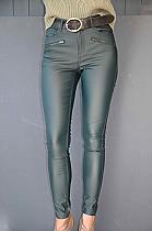 B.Young Lola teal faux trousers.6816