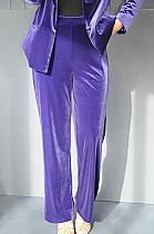 Tia amethyst velour trousers.71302A