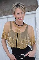 Sketch gold sequin cape.A2 Was 55 now...