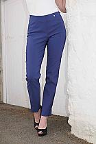Robell Marie slim fit stretch (68) French navy trousers.51412