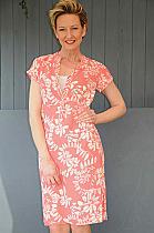 Pomodoro Calypso coral shirt dress.52205C