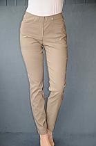 Robell Bella taupe straight trousers.51559 col.17