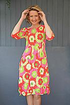 Alquema bright flower crinkle dress.544F