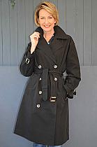 B.Young Casandra black trench coat.9387