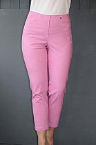 Robell Bella pink mini pattern cropped trousers col.43 51560