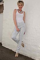 Robell Elena grey paisley jeans.85A
