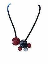 Red/black ball necklace.N001