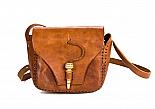 (A) leather vintage satchel.563