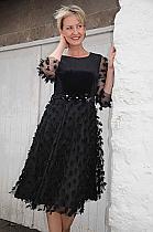 Ella Boo black velour dress.2842-10