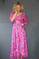 Allison fuchsia silk dress.6160P