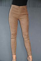 Robell Enie tan faux suede trousers.52447 col.39