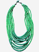 Multi string green ombre necklace.N007