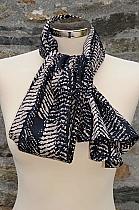 Masai navy/taupe patterned scarf.6999