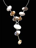 Y shape contemporary oval necklace.TXS140