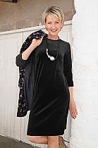 Adini Mayra black velour dress.4376