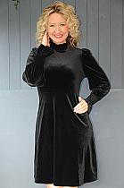 B.Young black smock velvet dress.4154
