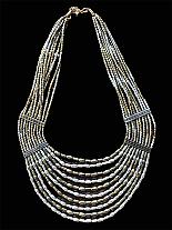 Silver and bronze effect Cleopatra necklace.NB1