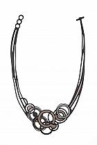 Batucada Saturne taupe necklace.122