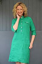 Pomodoro meadow linen shirt dress.22414G