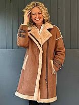 Derhy Cilla camel brown faux coat.5048