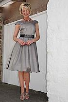 Montique pewter iridescent 50s style dress.B9