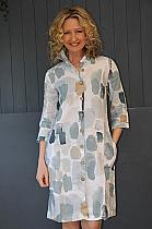 Dolcezza neutral linen dress.24785