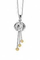 Sea Gems Silver open petals with gold plated stamen.2986