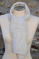 Eva Tralala Talida ecru 100% wool natural scarf.ET1