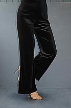 Pomodoro black wide velvet trousers.62355