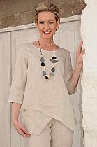 James Lakeland natural asymmetric tunic.4483N ALSO AVAILABLE IN WHITE.