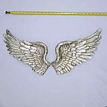 Angel wings, silver effect wall embellishment. 5596