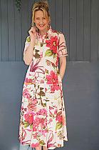 Pomodoro floral long shirt dress.52329