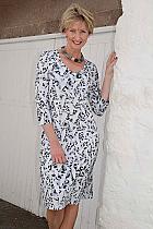 Tina Taylor black/white leaf dress.121331 Was 89 now...