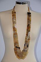 Horn long necklace with over lapping hexagon shapes. 2004