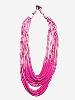 Multi string pink ombre necklace.N007P