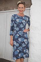 Adini Tapestry blue floral dress.4376B