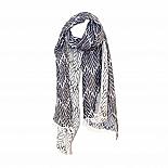 Contemporary grey pattern scarf.0174