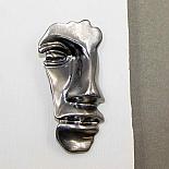 Opera mask pewter brooch.32B