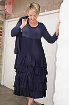 Out of Xile navy tiered frill dress.11A