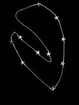 Sparkle star silver effect necklace.N5217