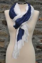 Masai blue/cream scarf.M229