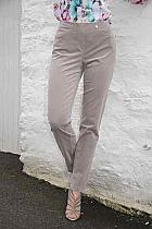 Robell Bella needle cord fawn slim fit trousers, col 13.52457   