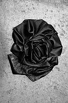 Zuza Bart exclusive black leather brooch.12615