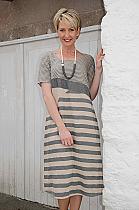 Peruzzi long stripe linen dress.19161