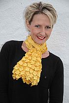 Saffron/gold Sculptured flower scarf.659