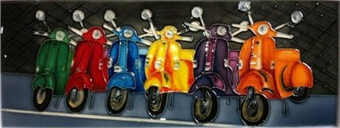 Ceramic scooter wall tile.269